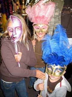 Pictured in New Orleans, La., during Mardi Gras, left to right, are Morgan 8, Ryann 6 and Jaxon 3, with Mardi Gras masks.
