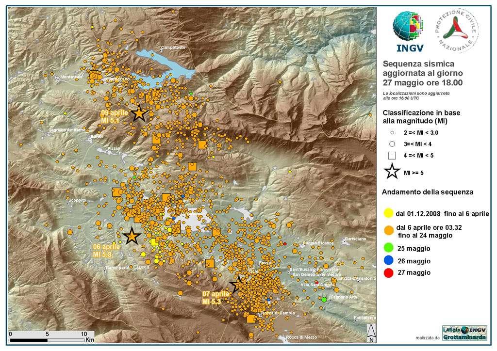 : DAMAGE ON THE ABRUZZO EARTHQUAKE IN 2009 THREE EVENTS M>5 OCCURRED ON 06/04 (ML=5.8), 07/04 (ML=5.3) AND 09/04 (ML=5.1). EVENTS WITH 3.5 ML 5 WERE 31.
