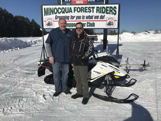 The 2017 Ski-doo MXZ TNT 850 E-TEC went to Hazelhurst Wisconsin resident Brett Aschbrenner. The lucky winner of the Two-Place Triton Trailer was Jerry Karasek of Worth, Illinois.