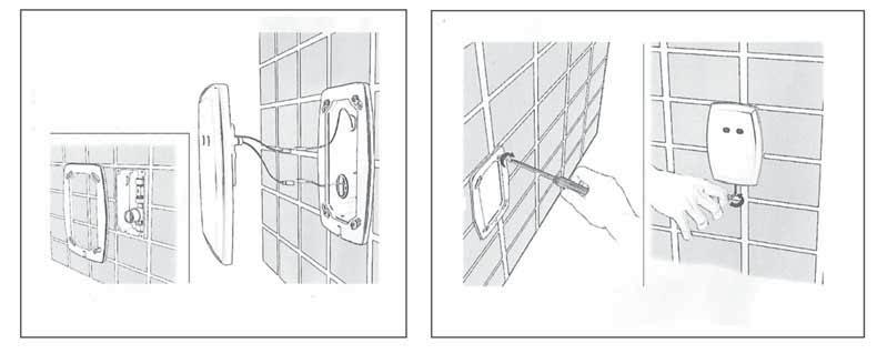 2) Isjecite adekatni otvor u potrebnoj dubini na zidu gdje ugrađujete ispirač.