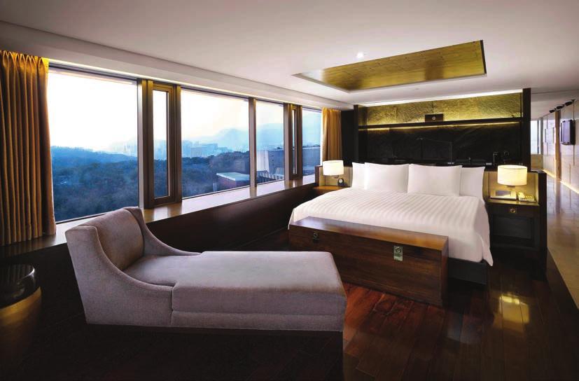 These suites offer some of the best views of Seoul, with the city s icons, Namsan Mountain and N Seoul Tower,