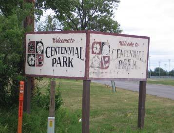 Centennial Regional Park Park Environment The focus of Centennial Park is baseball and softball. Picnic and playground facilities are features that enhance the park, but are not the primary focus.