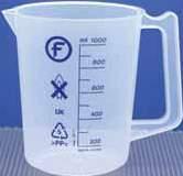 02-591-31 5 1000mL 02-591-32 5 2000mL 02-591-33 1 3000mL 02-591-34 1 5000mL 02-591-35 1 Fisherbrand Low-Form Polypropylene Beakers with Handles For safe and easy pouring Fisherbrand Graduated
