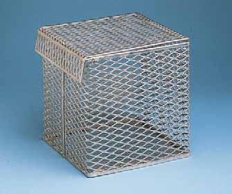 general laboratory Fisherbrand Aluminum Baskets without Lids Lightweight yet strong Does not rust or corrode Unharmed by hot air or steam sterilization Reinforced top, bottom and seams RACKS AND