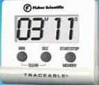 Each Flashing LED Alert Big-Digit Alarm Timer 06-664-251 ---- Fisher Scientific Traceable Two-Channel Benchtop Timer with Dual-Line LCD Functions as a stopwatch and a clock Allows simultaneous