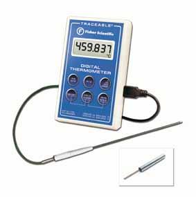 equipment AND instruments thermometers Fisher Scientific Traceable Platinum Ultra-Accurate Digital Thermometer High-precision unit is designed for years of reliable service even in the severest