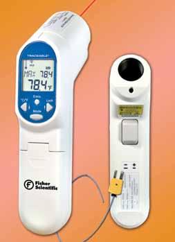 thermometers equipment AND instruments Fisher Scientific Traceable Infrared Thermometer with Trigger Grip Instantly reads both Fahrenheit and Celsius for any surface, including solids, semisolids and