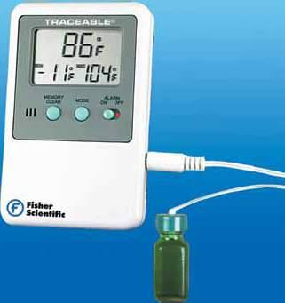 equipment AND instruments thermometers Fisher Scientific Traceable Vaccine Refrigerator/Freezer Thermometer Accurately monitors temperature of vaccine in freezers, water baths, heating blocks,