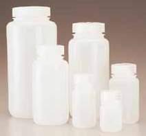 Bottles can be radiation, gas, EtO or chemically sterilized; not autoclavable INCLUDES: Polypropylene screw caps 02-896-1E Capacity Screw Cap Size Cat. No. Pack of Case of 1 oz.