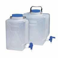 general laboratory carboys/chromatography Fisherbrand Polypropylene Rectangular Carboys Value your lab can rely on Ideal for storing and dispensing lab water and reagents.
