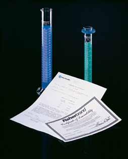 general laboratory graduated cylinders Fisherbrand Serialized Class A Graduated Cylinder with Certificate of Calibration Glass graduated cylinders White scale graduations Borosilicate glass Graduated