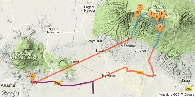 Giving Journeys Kilimanjaro Arusha - Mount Kilimanjaro - Arusha 12 Days / 11 Nights