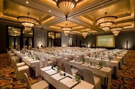 CONRAD MEETINGS & EVENTS Featuring a dedicated conference center with private entrance, Conrad Bali is the ideal venue to hold meetings, conferences and seminars with utmost style.