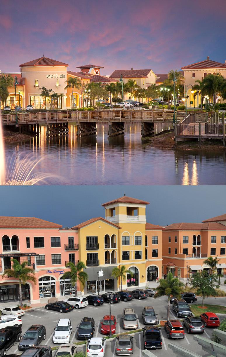 THE CENTER OF IT ALL Coconut Point is the focal point of a 500-acre master-planned community. The Mediterranean-styled open-air property includes 1.