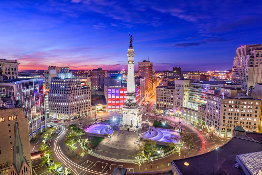 INDIANAPOLIS A DYNAMIC DOWNTOWN Indianapolis delivers a superb blend of sports and culture. Downtown Indianapolis is rated the #3 downtown in the nation by livability.com. Since 1990, more than $12.