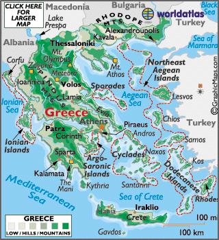 Geography Greece s Physical Geography is: Peninsula (water on three sides) The Peloponnesus Mountainous