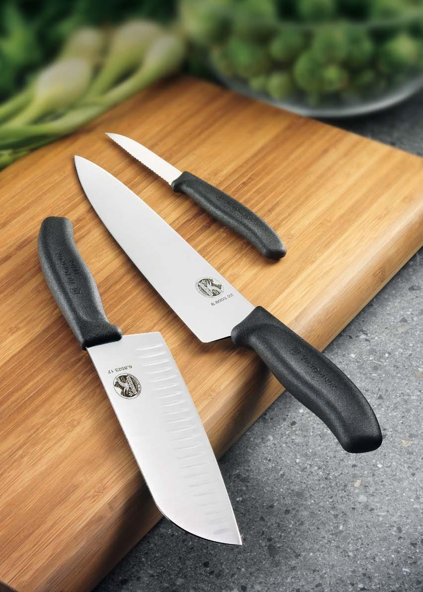Domestic and Professional knives To avoid the chromium-plating of carbon-steel knives, Charles Elsener, the oldest son of the founder urged a steel-mill to develop a stainless-steel that could be