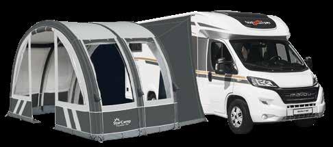 This luxury Motorhome annex can now be simply erected in 5 minutes and can also be used as a freestanding awning.