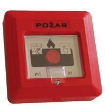 Tip PASTOR PIT ALARM ručni javljač požara indirektno aktiviranje alarma prema principu razbij staklo i pritisni tipku napaja se iz vatrodojavne petlje potrošnja 120 μa, max.