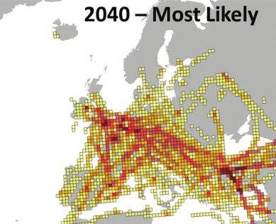 /////////////////////////////////////////////////////////////////// 36 / EUROPEAN AVIATION IN 2040 - CHALLENGES OF GROWTH - NETWORK CONGESTION IN 2040 A high level of congestion obstructs the network