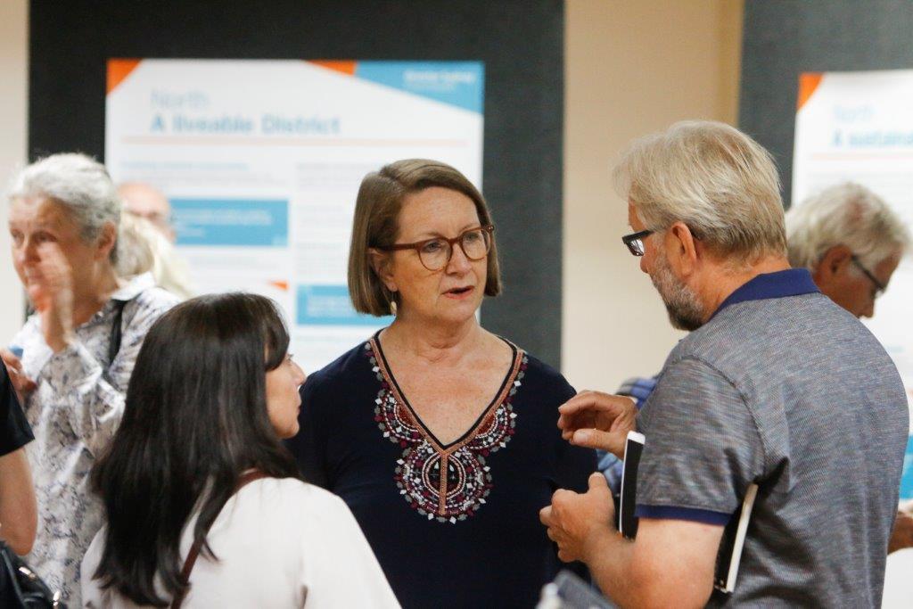 North District Commissioner, Dr Deborah Dearing, discussing the draft North District Plan with community stakeholders at the community drop-in session in Chatswood on 3 December 2016.