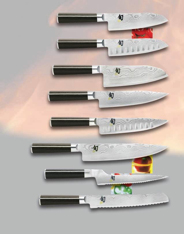 Santoku Knife Model DM0702 Santoku Knife Model DM0718 Hollow Ground Wide Santoku Knife Model DM0717 7" (17.