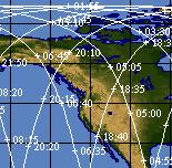 For example, in the case of November 6th 2013, the western tile was cover mostly from the 20:10 orbit (11:10am local) and the eastern tile was