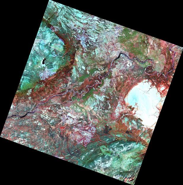 Figure 9: Landsat quicklook of November 10th, 2013 downstream of Vermillion Chutes.