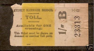 during the Second World War toll tickets (like tram tickets) were printed on white paper with coloured bands.