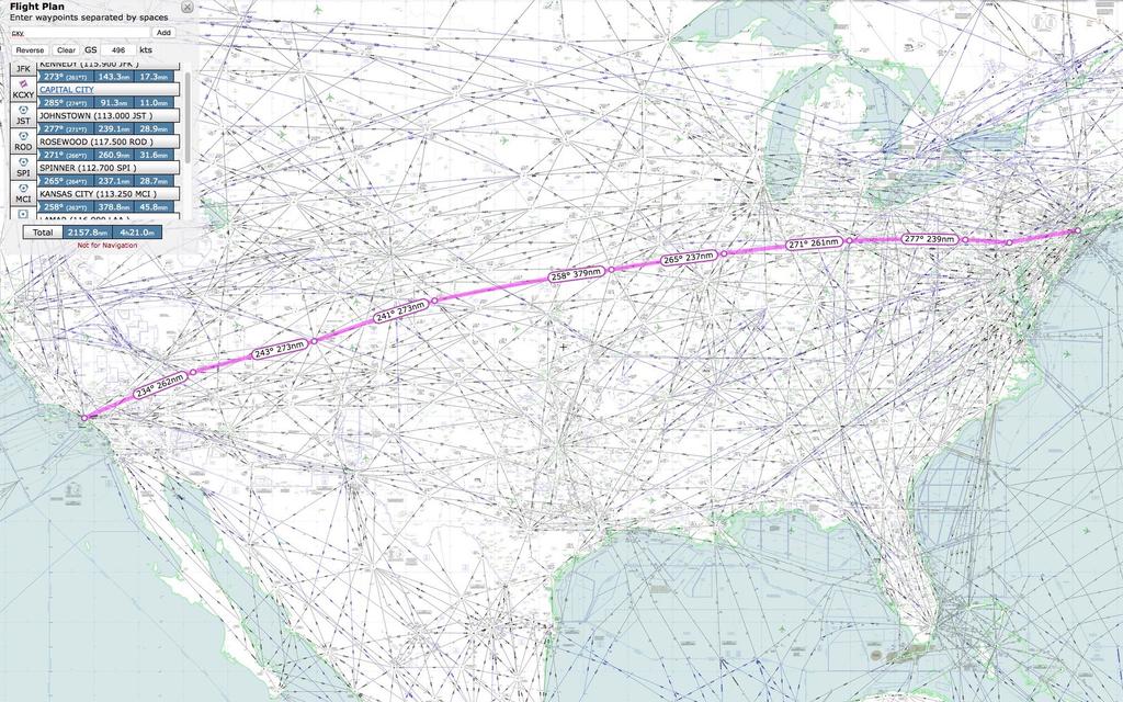 Airways : Like Highways in the Sky Most operations in the NAS still use routes supported by VORs New York (JFK)