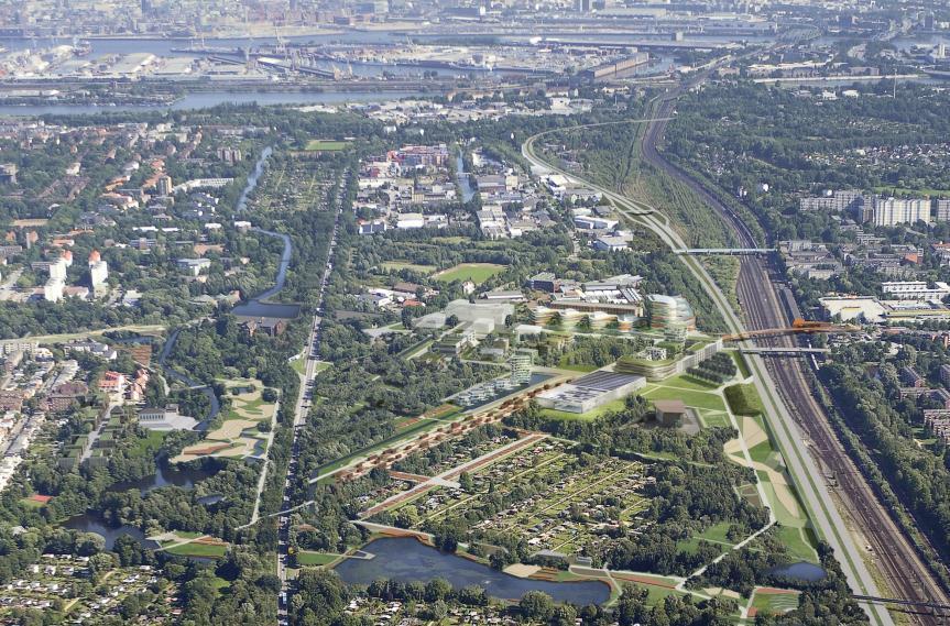Wilhelmsburg Mitte outlook for 2013 Current site of B4/B75 Waterway improvements Planned site B4/B75 New ministry building Building Exhibition within the Building Exhibition Train