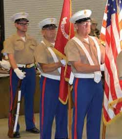 5(inset-top) The Four County Marine Color Guard provided an appropriate military reverence to the