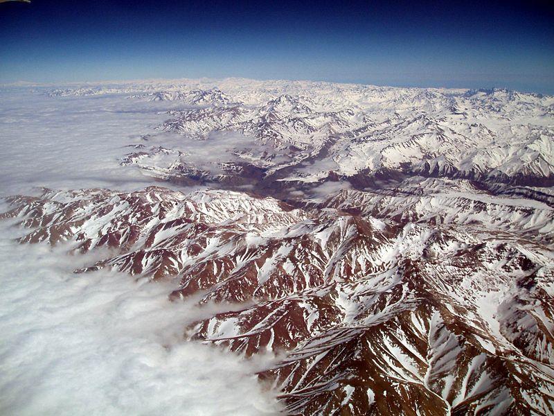 The Andes Mountains are the second tallest,