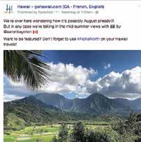 User-generated content from social media platforms was also integrated into the new GoHawaii.com.