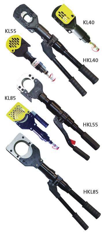 Hydraulic cable cutters Not for steel wires or steel wire armoured cables.