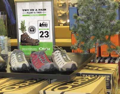 Retailer Events: When a customer tries on a pair of Oboz they get a sapling to plant or we