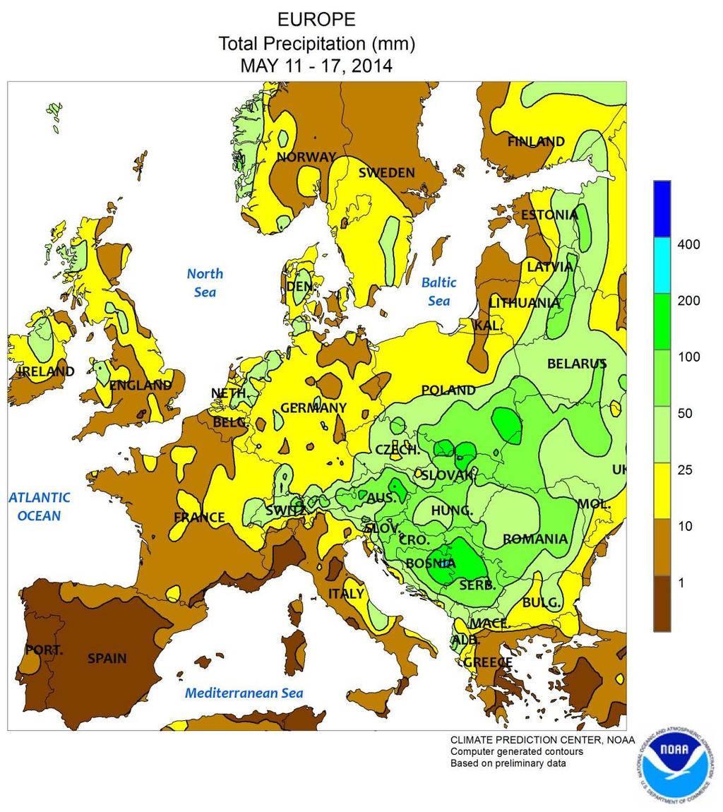 Specific cyclone May 2014 Low-pressure area formed over the Adriatic