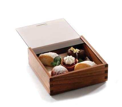 Solid Solid storage/presentation box Solid 1 walnut, food-safe sealed, not dishwashersafe, with sliding lid made of wood, also available with glass lid item