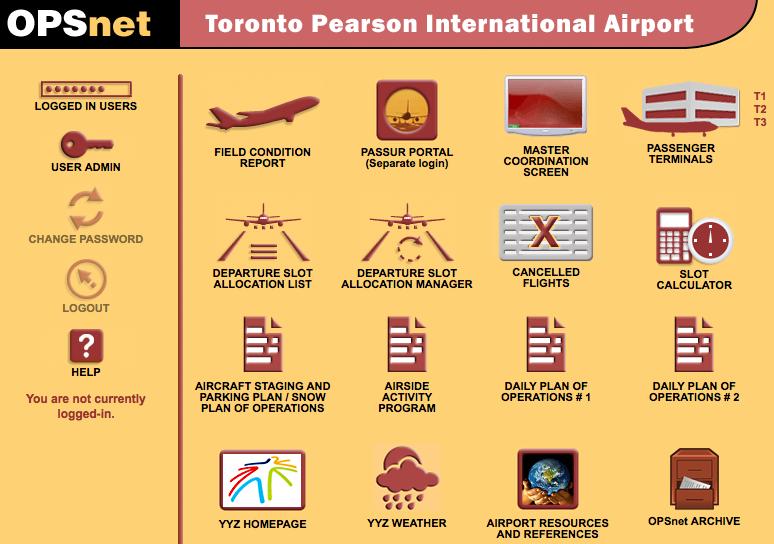 This manual provides information on access and use of the departure metering module of PASSUR OPSnet at Toronto Pearson International Airport (YYZ).