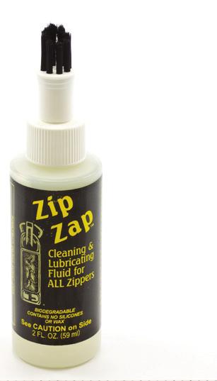 Lubrication on the zipper will not flake or cause jams, even in extreme temperatures. It contains no silicone or paraffin.