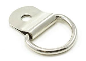 Stainless Steel Length Material Size Size Hole Standard 0.201 in. 1000 260441 1954 Nickel Plated 3/4 in. Steel 1-3/8 in. 0.201 in. 1000 Footman Loop Made of zinc-plated steel.