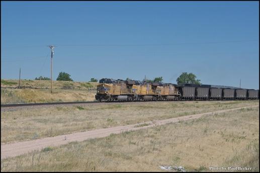 Not long after that westbound cleared, another train arrived, this time a loaded coal train heading toward Denver, CO.