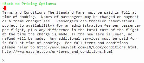 Details Display To view the fare breakdown and elapsed flying details, click on the details icon Example screen display: Note: Click on Details again to close the display.