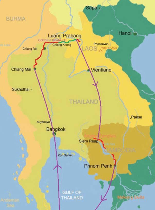 Thailand, Laos and