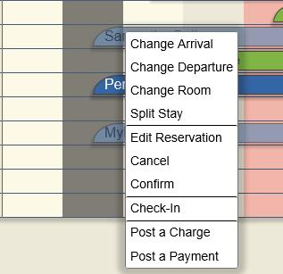 Check In a guest To check in a guest hold down the left mouse button on stay using the Guest Calendar.