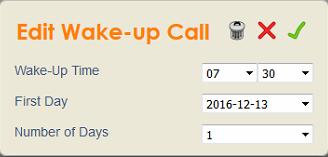 Setting Wake-Up Calls Wake-Up calls are an integrated feature of the NEC PBX. Once set they are actioned automatically and no interaction is required by the InHotel Operator.