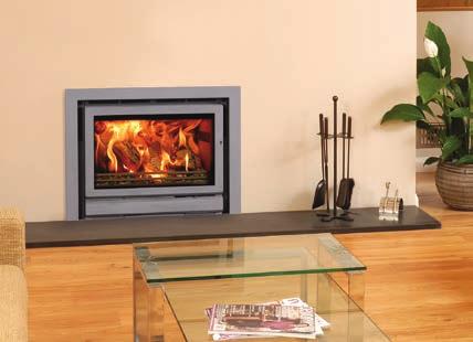 RIVA 76 HIGH EFFICIENCY UP TO 78% A woodburning model only, the largest cassette in our range offers not only a truly panoramic view of the flames but also provides a powerful heating performance.