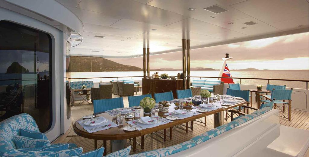 5 Dining on deck One of the most