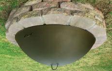 ROUND or SQUARE FOLDING Fire Pit Cover NEW PRODUCT Turned Carbon Steel, 18
