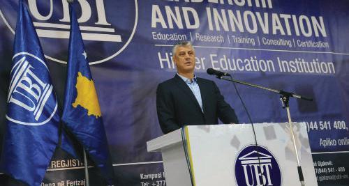 Prill 2017 UBT NEWS 3 Presidenti i Republikës së Kosovës vizitoi UBT-në Presidenti Thaçi: Ushtria do të bëhet, s ka kthim prapa Presidenti i Republikës së Kosovës, z.hashim Thaçi vizitoi UBT-në.